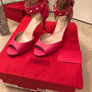 Valentino pink ankle strap pumps